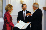 Der Bundespräsident mit Petra und Dieter Stolte
