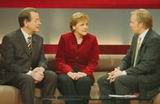 Franz Müntefering und Angela Merkel bei Johannes B. Kerner