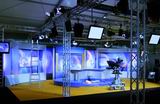 Das ZDF-Nachrichtenstudio auf der Rheinland-Pfalz-Ausstellung