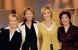 Die Moderatorinnen-Riege: Marina Ruperti, Maria von Welser, Petra Gerster und Conny Hermann