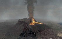 3D-Simulation Vulkanausbruch