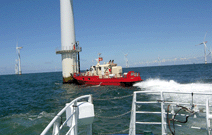 Windpark Horns Riff: Wartungs­arbeiten auch bei Wellengang